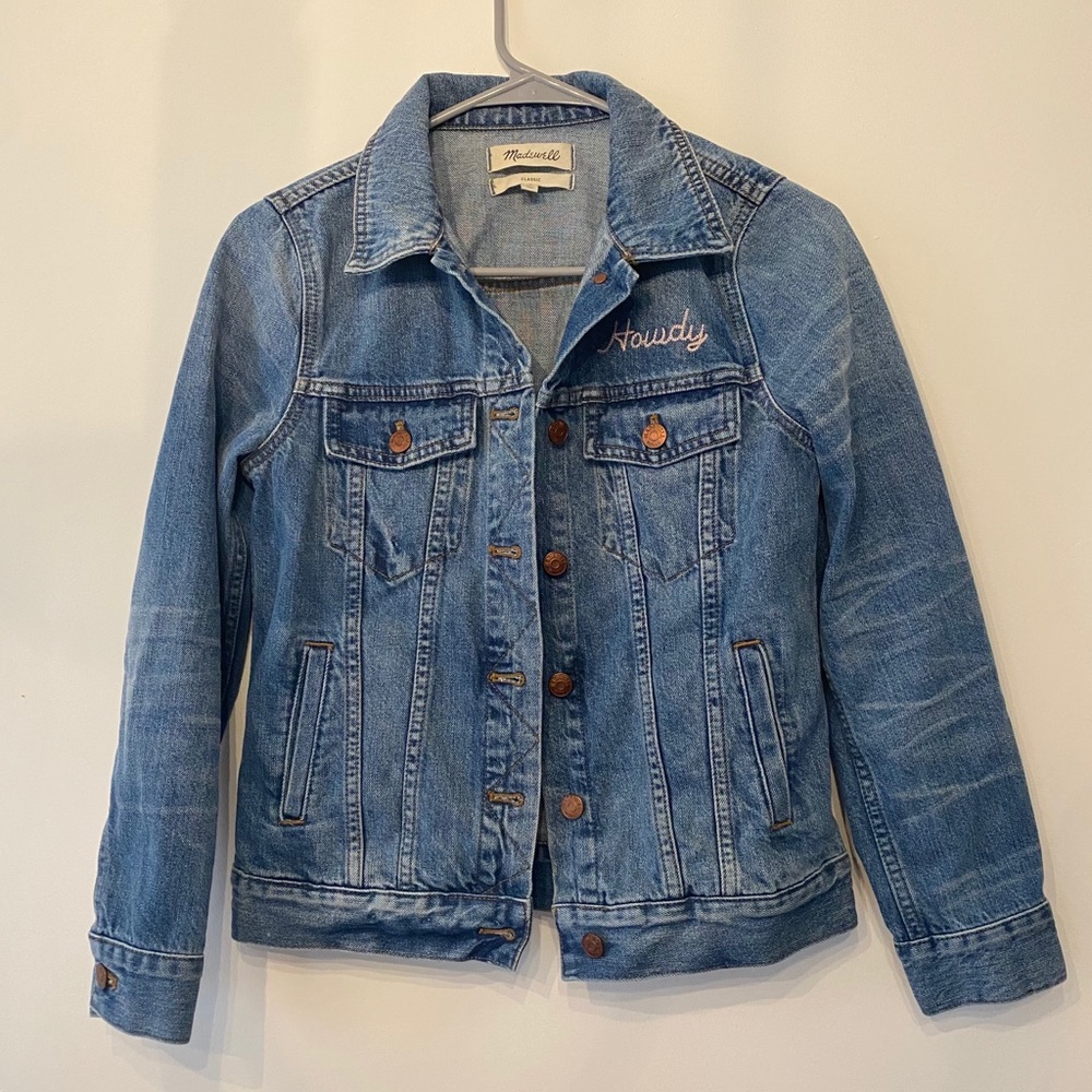 Madewell Embroidered Denim Howdy Jacket - Small